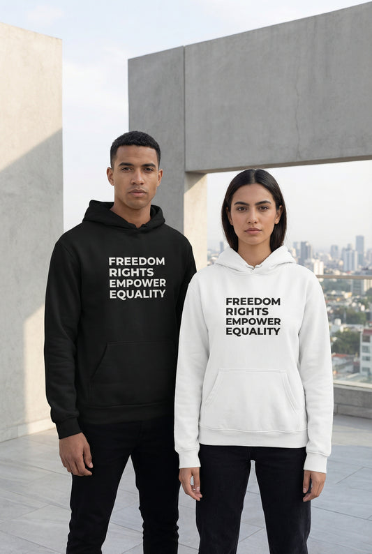 Freedom Rights Empower Equality Heavyweight Hoodie – Unisex
