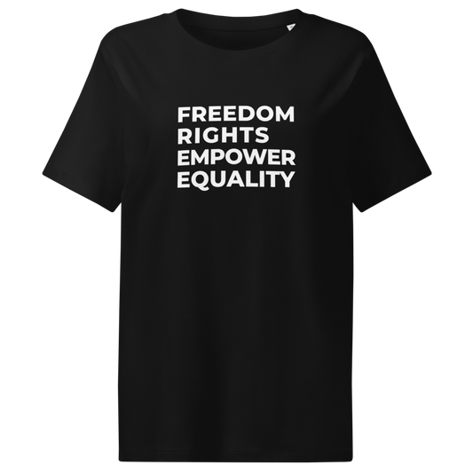 Freedom Rights Empower Equality Midweight T-Shirt – Women’s