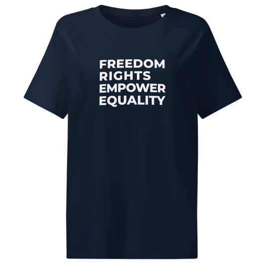 Freedom Rights Empower Equality Midweight T-Shirt – Women’s
