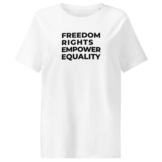 Freedom Rights Empower Equality Midweight T-Shirt – Women’s
